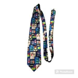 Vintage Ferrarius Christmas Necktie. Christmas Theme Tie.